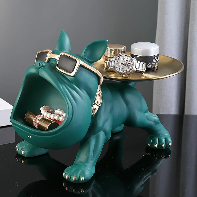 Bulldog Resin Storage Box | Home Decor Dog Figurine