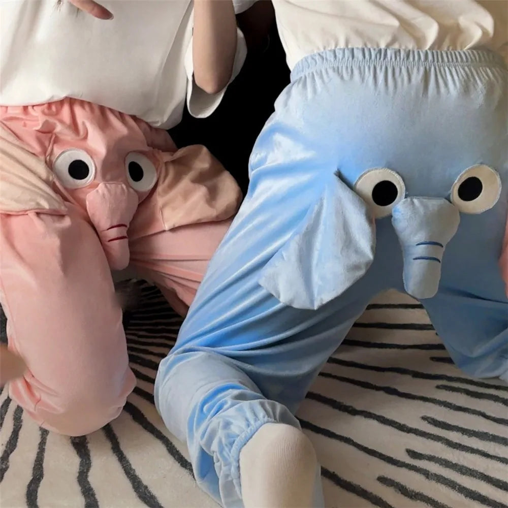 Elephant Couple Pants with Squeaky Trunk - Funny and Comfortable Pajamas