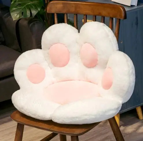 70*60cm Kawaii Cat Paw Plush Cushion – Soft Chair Pad, Sofa Pillow, or Nap Doll