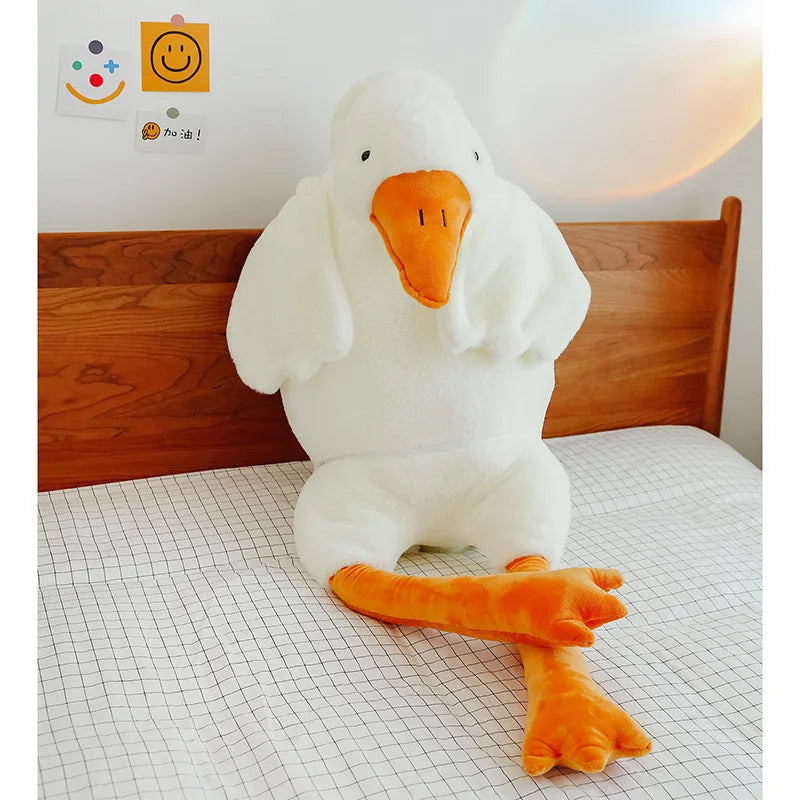 Large White Goose Plush Pillow - 90-190cm Stuffed Toy Gift