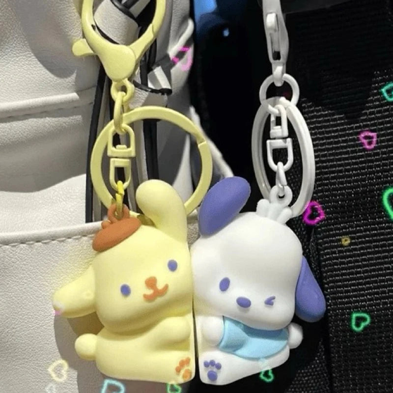 1 Pair Sanrio Couple Magnetic Keychain – Kuromi & Cinnamoroll for Bags, Cars, and Gifts