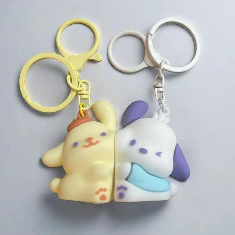 1 Pair Sanrio Couple Magnetic Keychain – Kuromi & Cinnamoroll for Bags, Cars, and Gifts