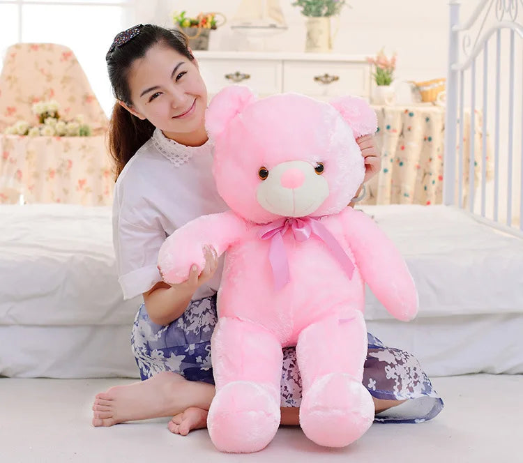 Luminous LED Teddy Bear Stuffed Animal – Glowing Plush Toy for Kids, Christmas Gift, 32-75CM Sizes