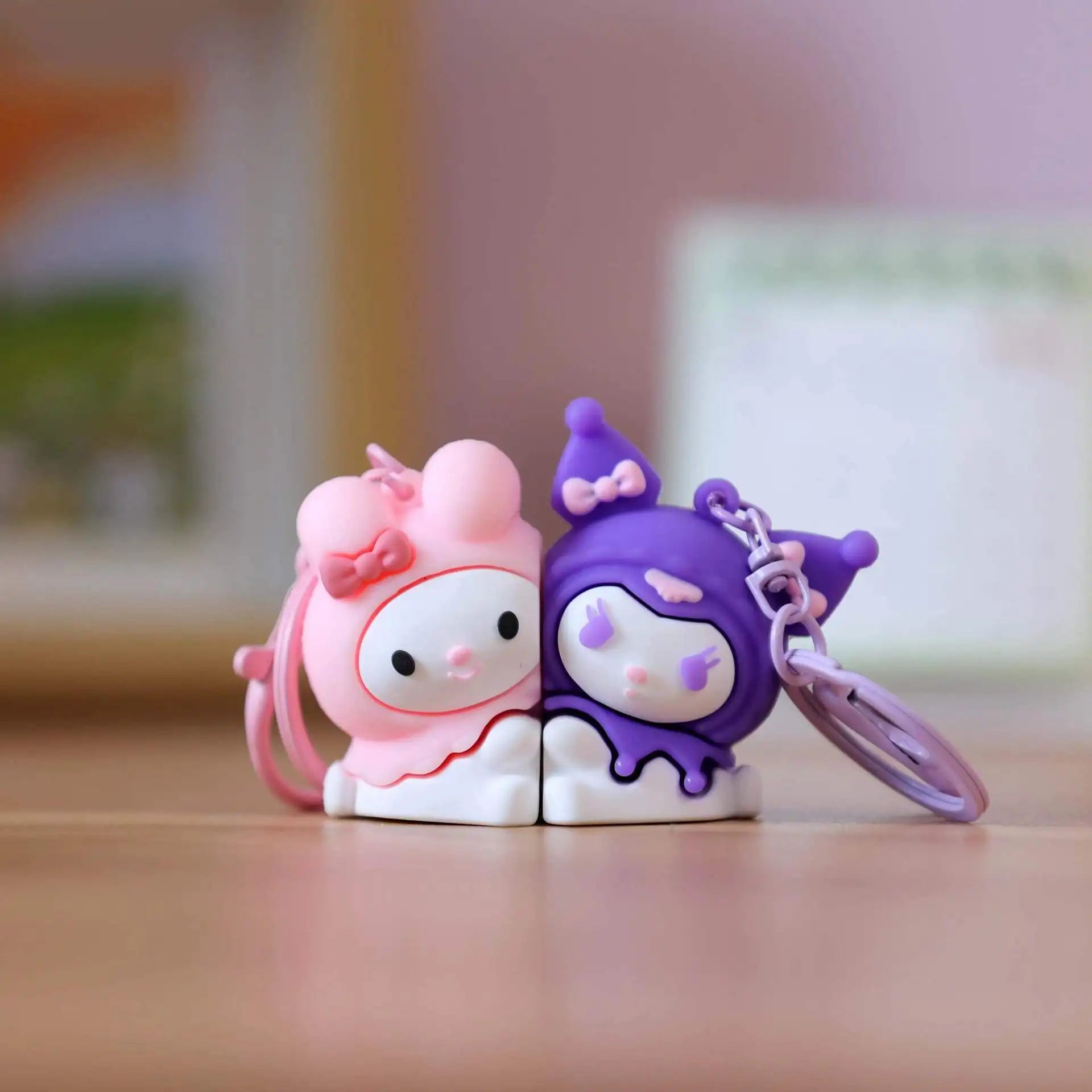 1 Pair Sanrio Couple Magnetic Keychain – Kuromi & Cinnamoroll for Bags, Cars, and Gifts