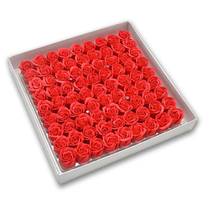 81pcs Artificial Rose Flower Heads – Wedding & DIY Décor