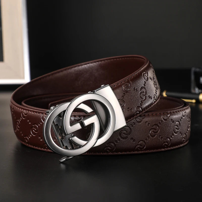 Luxury Genuine Leather Belt for Men & Women - Designer Style, Fashion Business Belt with Durable Buckle