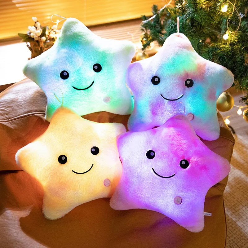 LED Glowing Star Plush Toy – Soft Pillow Doll for Kids & Home Decor