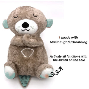 Breathing Bear Soothing Otter Plush Toy - Baby Sleep Companion