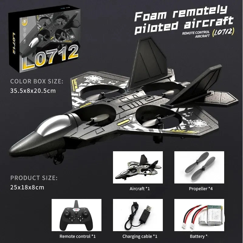 RC Plane – 2.4G Remote Control Aircraft with Lights & EPP Foam for Kids & Beginners