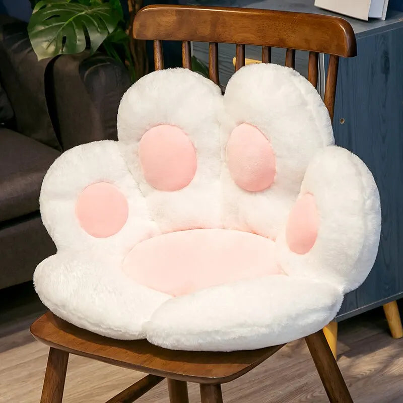 70*60cm Kawaii Cat Paw Plush Cushion – Soft Chair Pad, Sofa Pillow, or Nap Doll