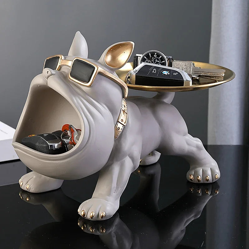 Bulldog Resin Storage Box | Home Decor Dog Figurine