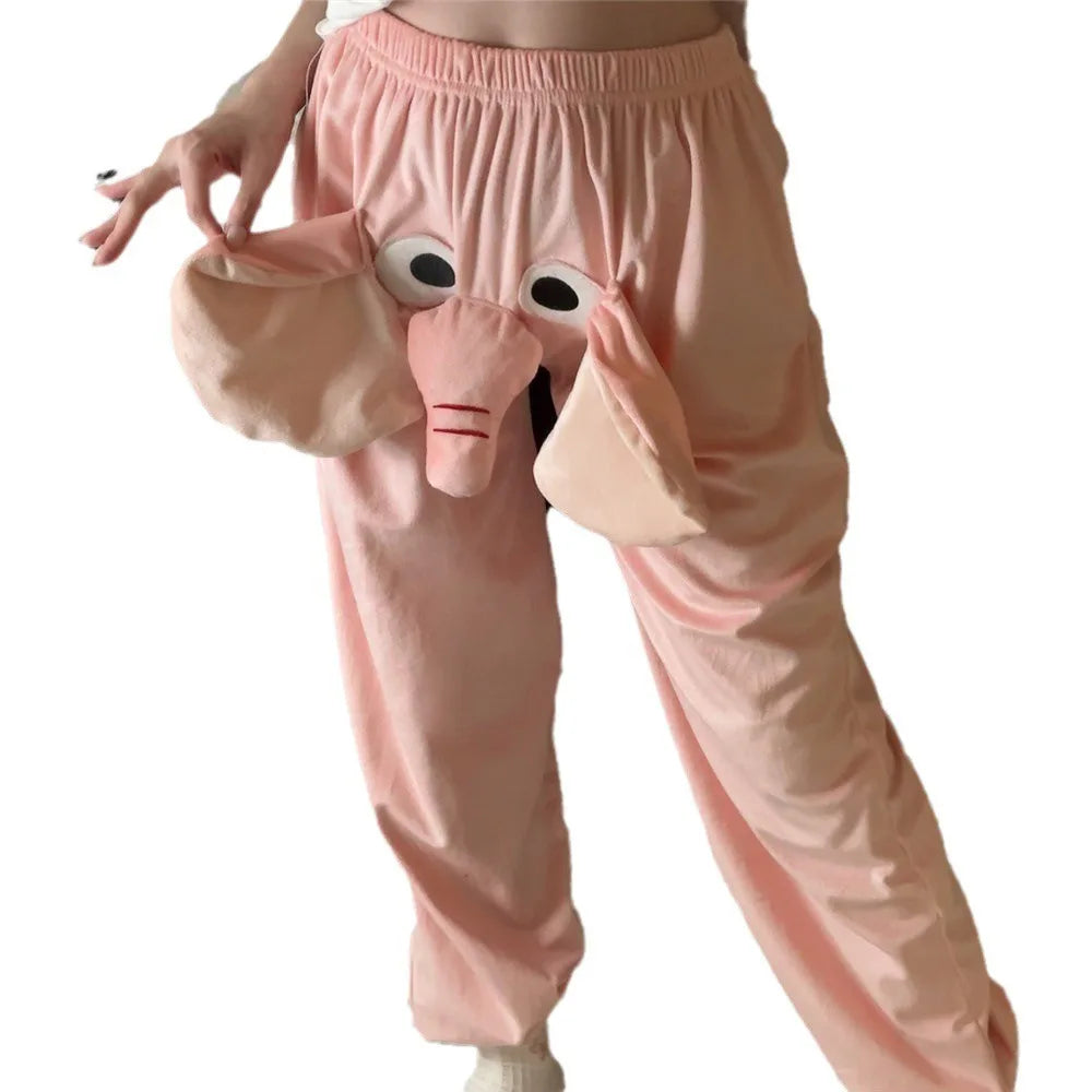 Elephant Couple Pants with Squeaky Trunk - Funny and Comfortable Pajamas