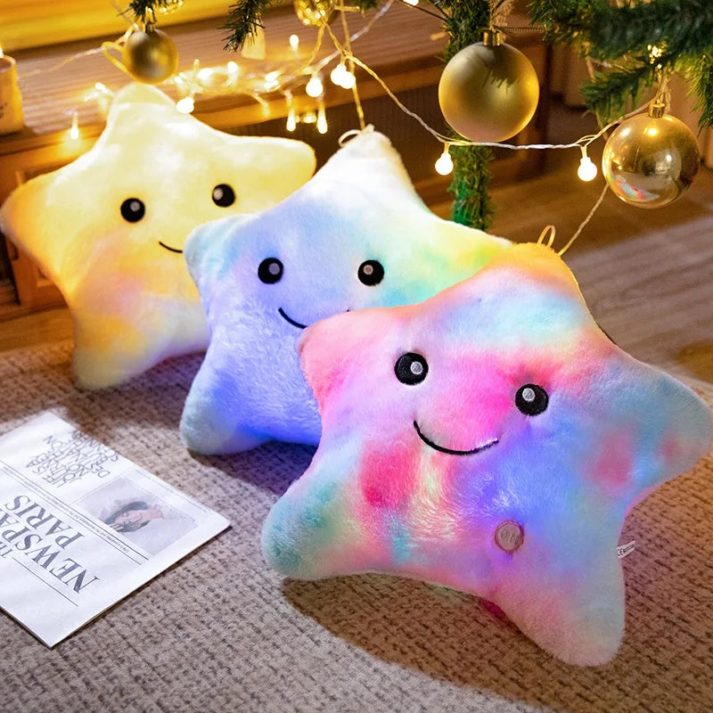 LED Glowing Star Plush Toy – Soft Pillow Doll for Kids & Home Decor