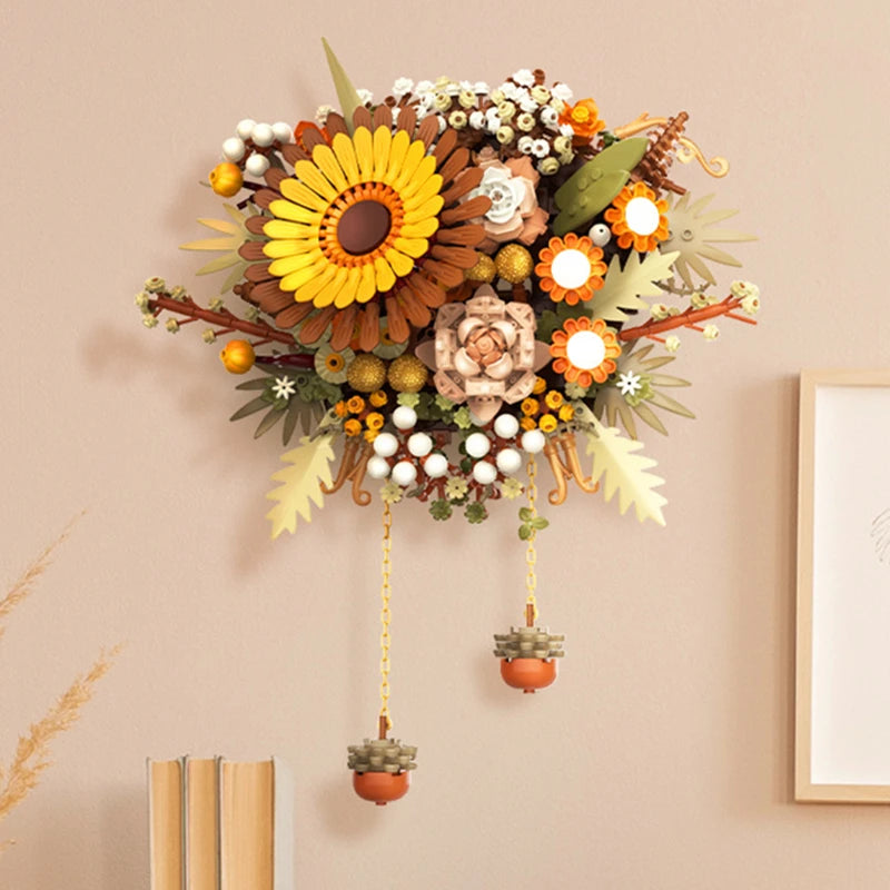 DIY Plants Art Wall Flowers – Simulated Sunflower Building Blocks for Home Decor