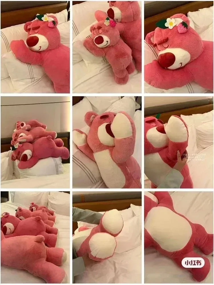 40cm Disney Strawberry Bear Plush Toy - Cute Kawaii Cartoon Pillow for Girls, Kids, and Anime Lovers - Perfect Gift for Any Occasion