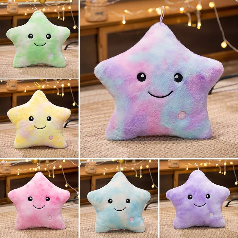 LED Glowing Star Plush Toy – Soft Pillow Doll for Kids & Home Decor