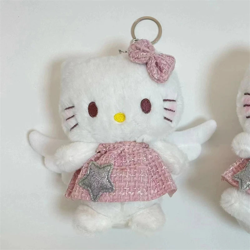 Hello Kitty Plush Doll Keychain - Cute KT Cat Schoolbag Decoration, Fashion Charm, and Room Décor Holiday Gift