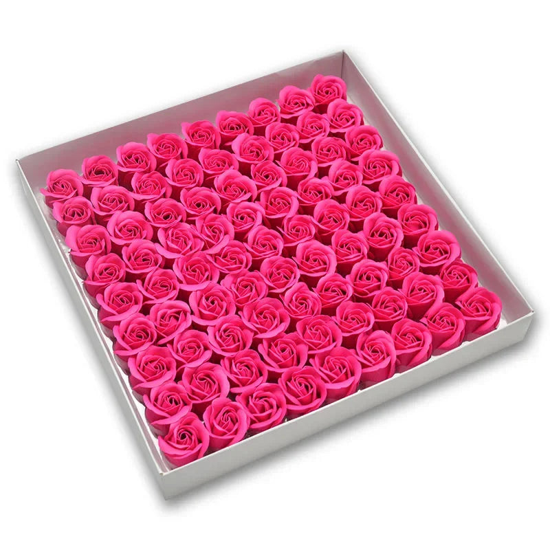 81pcs Artificial Rose Flower Heads – Wedding & DIY Décor