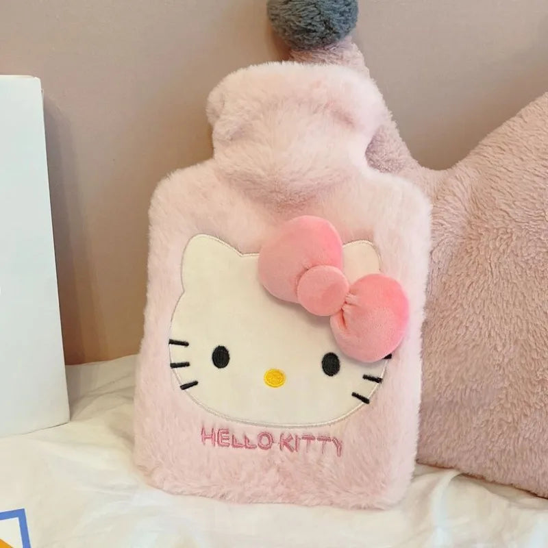 500ml Sanrio Plush Hot Water Bottle – Kawaii Hello Kitty, Kuromi, Cinnamoroll & Melody Design