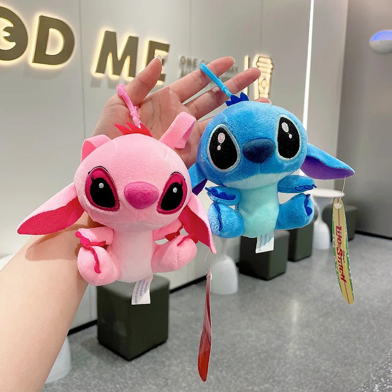 10Pcs Lilo & Stitch Plush Keychains - 4'' Kawaii Pendant Toy Gift