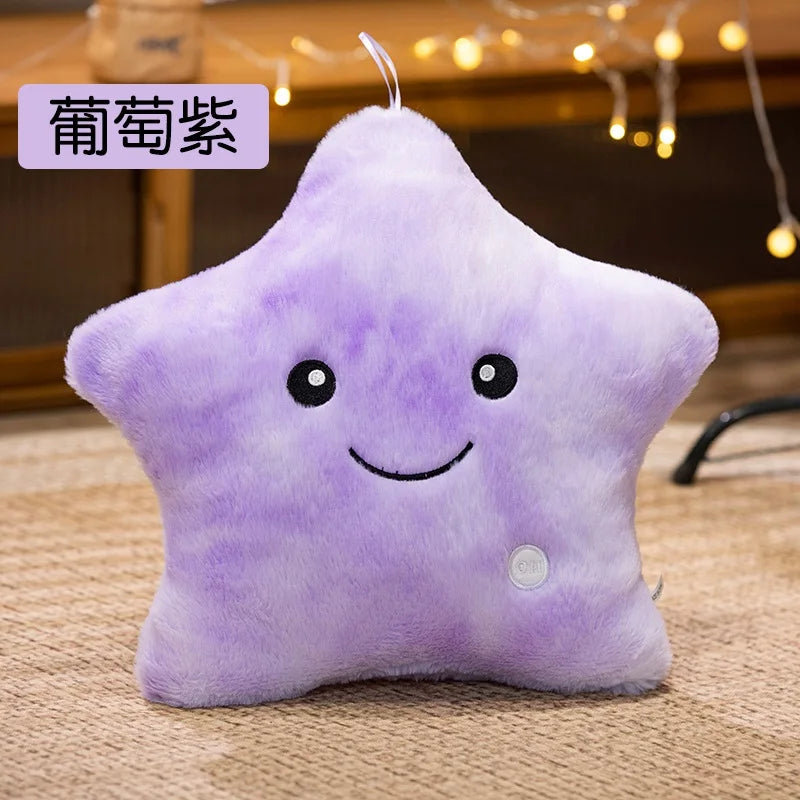 LED Glowing Star Plush Toy – Soft Pillow Doll for Kids & Home Decor