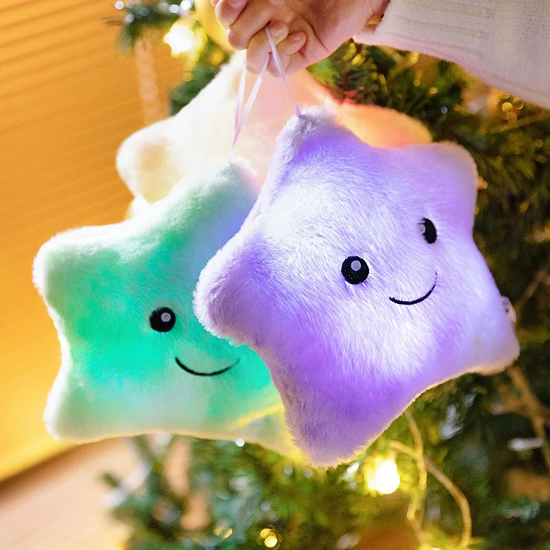 LED Glowing Star Plush Toy – Soft Pillow Doll for Kids & Home Decor