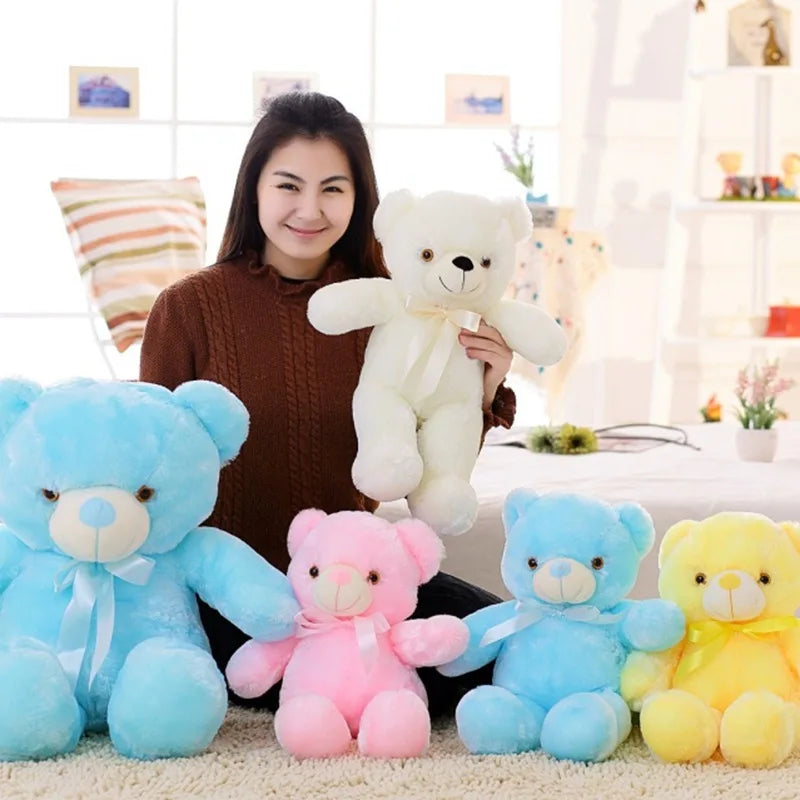 Luminous LED Teddy Bear Stuffed Animal – Glowing Plush Toy for Kids, Christmas Gift, 32-75CM Sizes