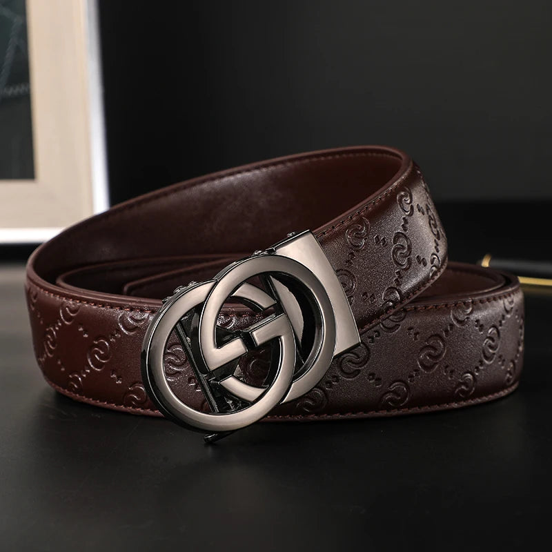 Luxury Genuine Leather Belt for Men & Women - Designer Style, Fashion Business Belt with Durable Buckle