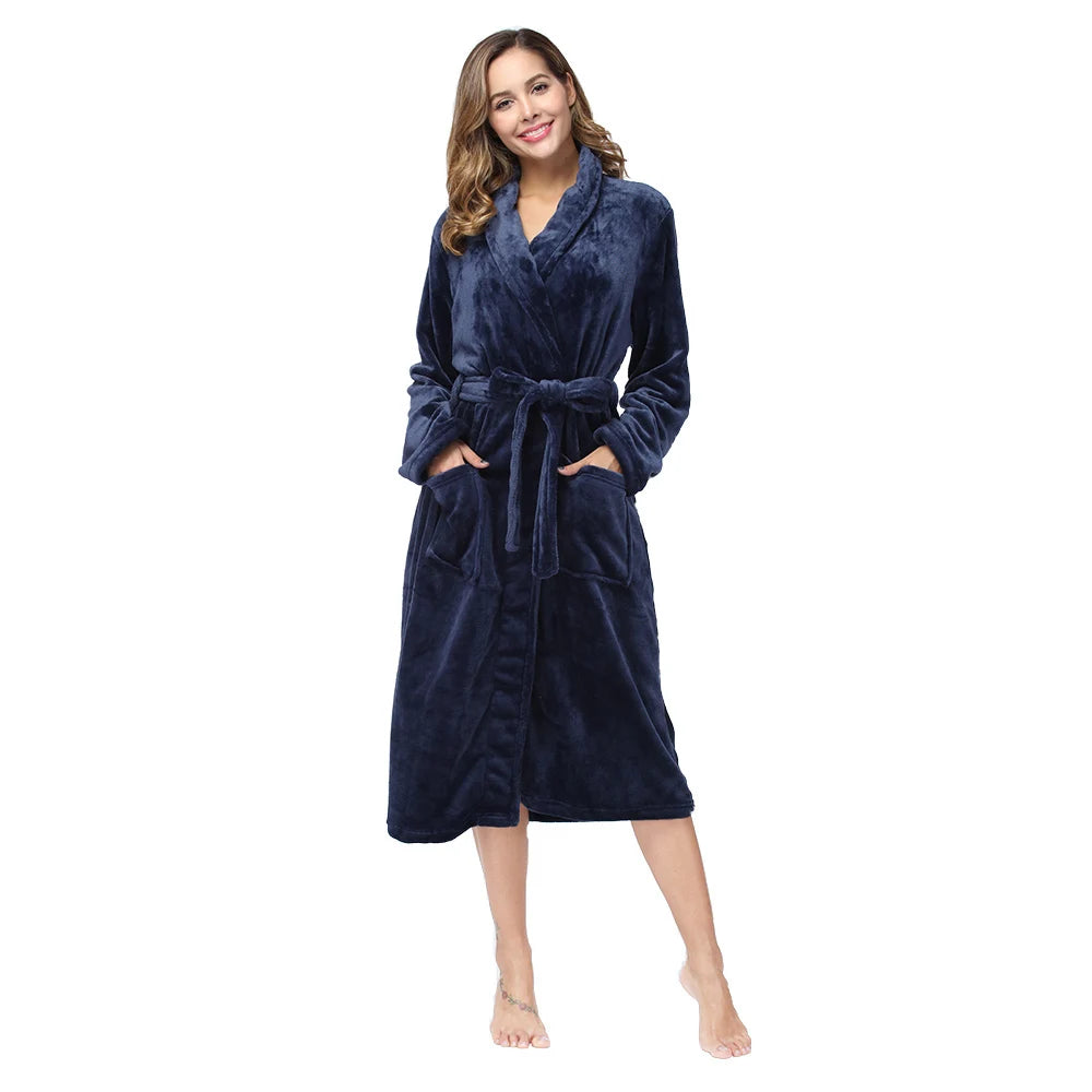 Women's Plush Bathrobe | Warm & Stylish Winter Robes