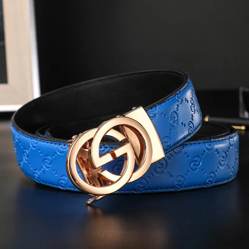 Luxury Genuine Leather Belt for Men & Women - Designer Style, Fashion Business Belt with Durable Buckle