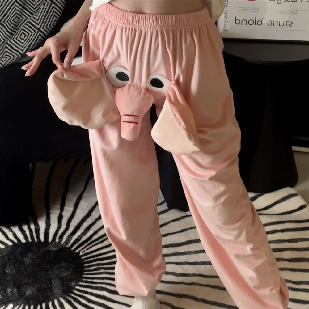 Elephant Couple Pants with Squeaky Trunk - Funny and Comfortable Pajamas