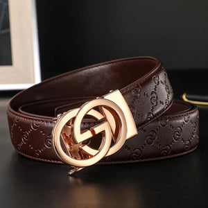 Luxury Genuine Leather Belt for Men & Women - Designer Style, Fashion Business Belt with Durable Buckle