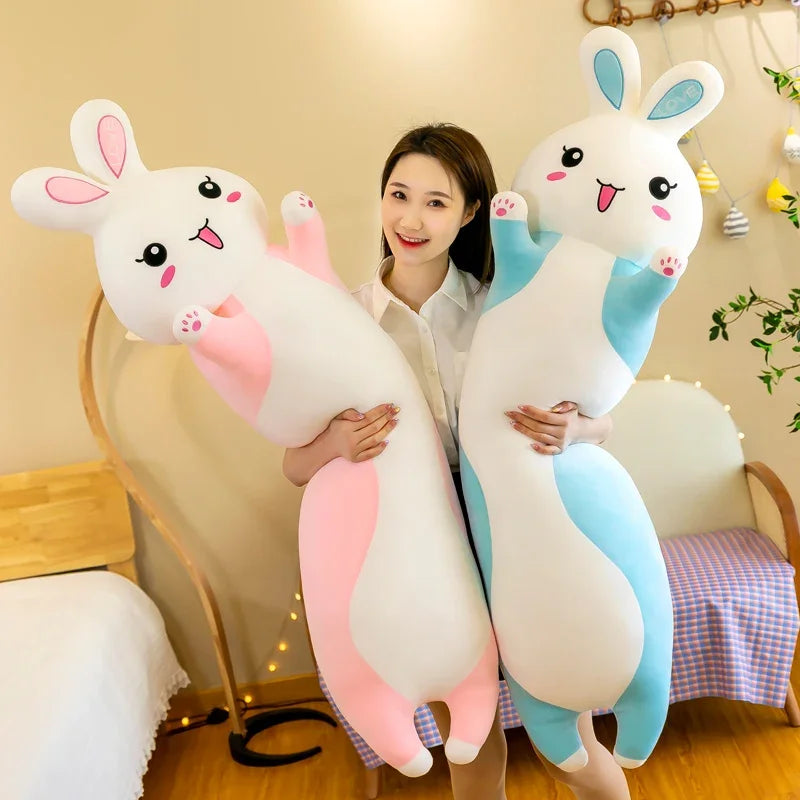 130cm Soft Pink Rabbit Doll – Cute Throw Pillow & Sleeping Companion